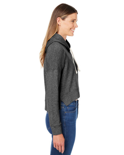 Ladies' Triblend Cropped Hooded Sweatshirt