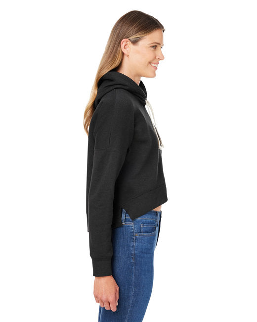 Ladies' Triblend Cropped Hooded Sweatshirt