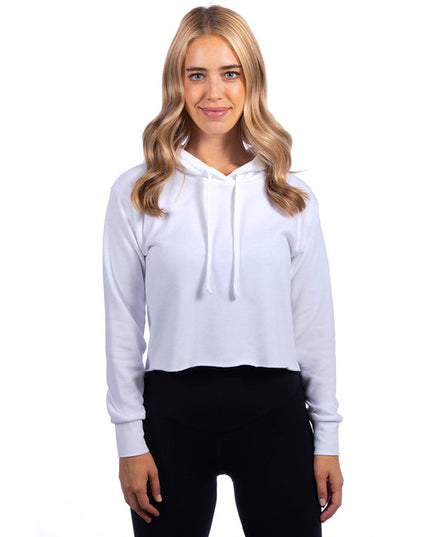 Ladies' Cropped Pullover Hooded Sweatshirt