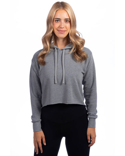 Ladies' Cropped Pullover Hooded Sweatshirt