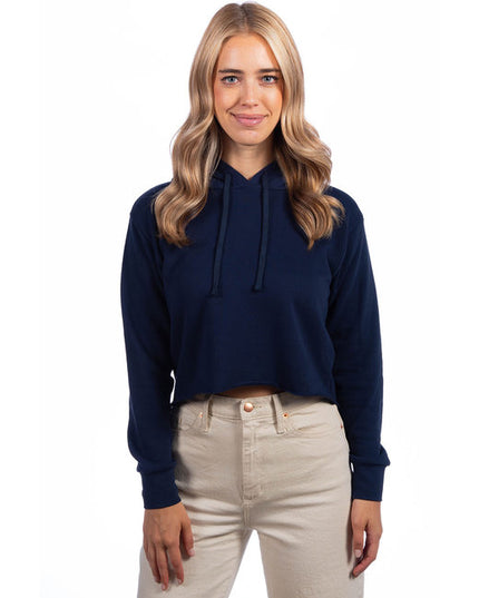 Ladies' Cropped Pullover Hooded Sweatshirt