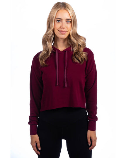 Ladies' Cropped Pullover Hooded Sweatshirt