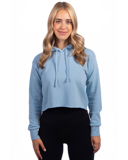 Ladies' Cropped Pullover Hooded Sweatshirt