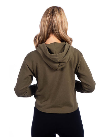 Ladies' Cropped Pullover Hooded Sweatshirt
