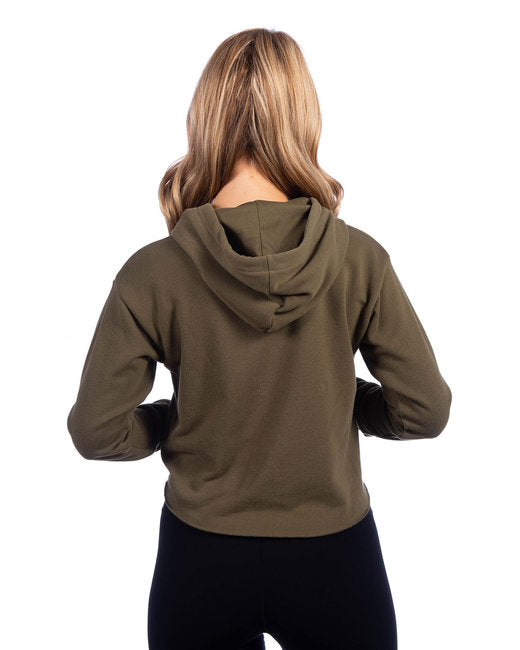 Ladies' Cropped Pullover Hooded Sweatshirt