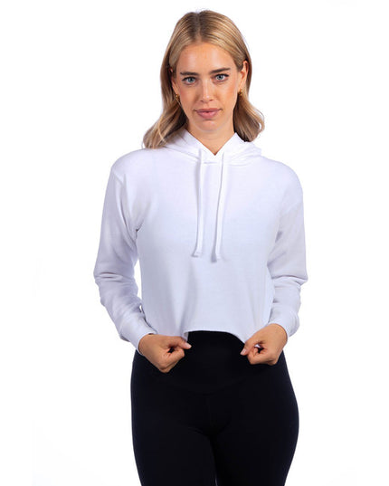 Ladies' Cropped Pullover Hooded Sweatshirt