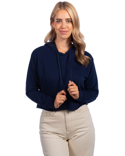 Ladies' Cropped Pullover Hooded Sweatshirt
