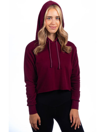 Ladies' Cropped Pullover Hooded Sweatshirt