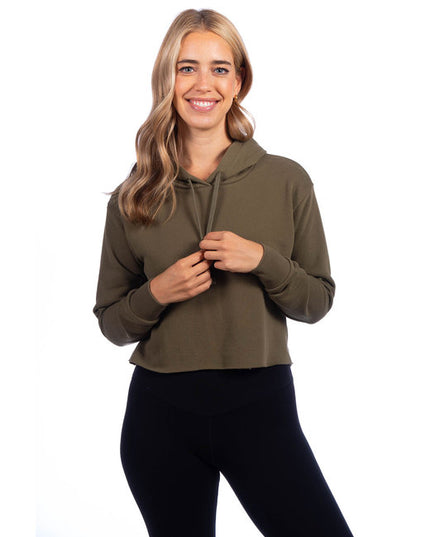 Ladies' Cropped Pullover Hooded Sweatshirt