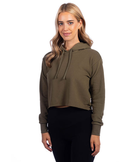 Ladies' Cropped Pullover Hooded Sweatshirt