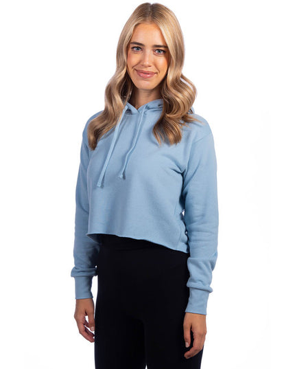 Ladies' Cropped Pullover Hooded Sweatshirt