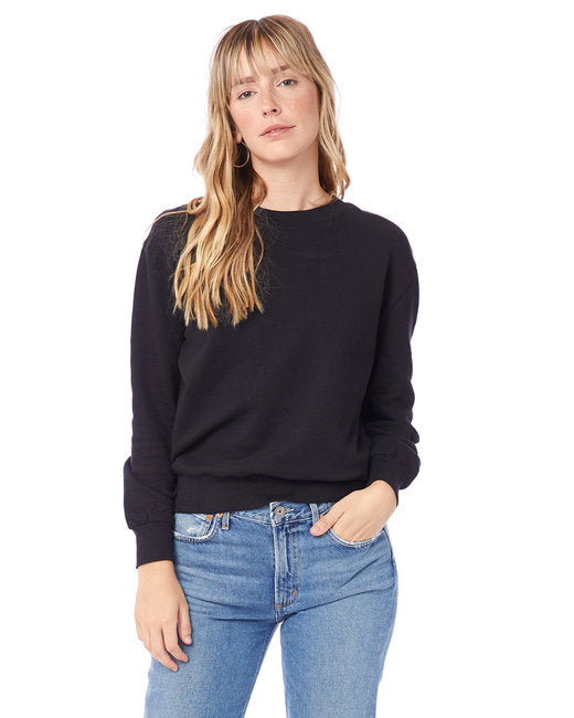Ladies' Washed Terry Throwback Pullover Sweatshirt