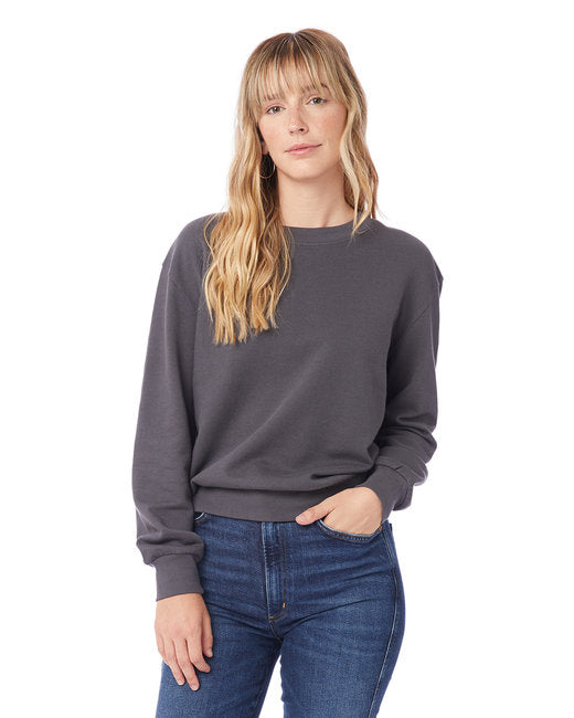 Ladies' Washed Terry Throwback Pullover Sweatshirt