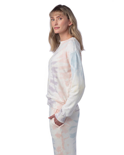 Ladies' Washed Terry Throwback Pullover Sweatshirt