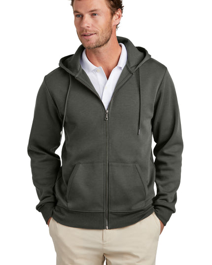 Brooks Brothers Double-Knit Full-Zip Hoodie BB18208 - Windsor Grey
