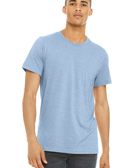 BELLA+CANVAS  Unisex Heather CVC Short Sleeve Tee. BC3001CVC - Heather Baby Blue