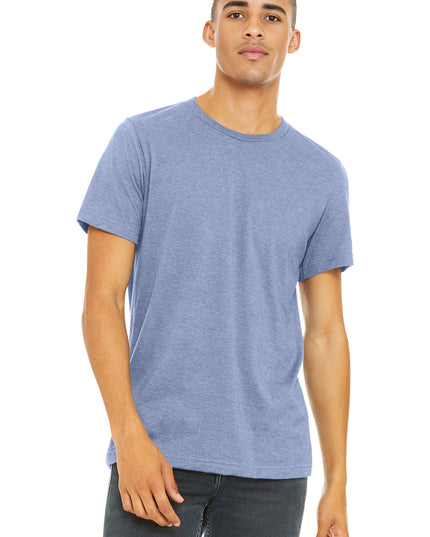 BELLA+CANVAS  Unisex Heather CVC Short Sleeve Tee. BC3001CVC - Heather Blue