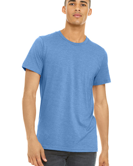 BELLA+CANVAS  Unisex Heather CVC Short Sleeve Tee. BC3001CVC - Heather Carolina Blue