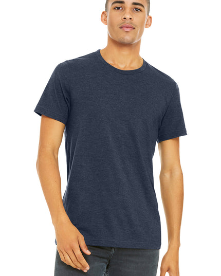 BELLA+CANVAS  Unisex Heather CVC Short Sleeve Tee. BC3001CVC - Heather Navy