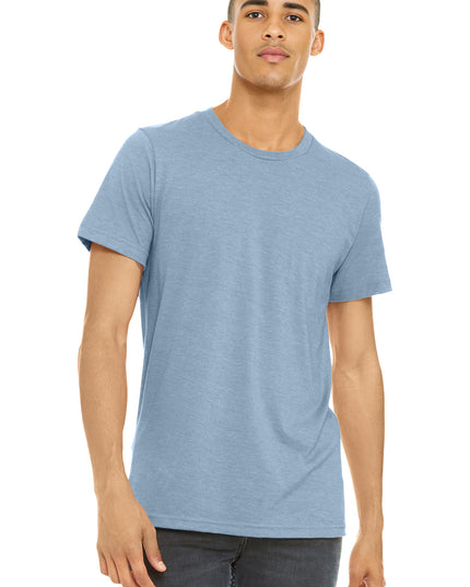 BELLA+CANVAS  Unisex Heather CVC Short Sleeve Tee. BC3001CVC - Heather Prism Blue