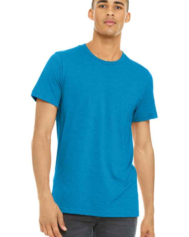 BELLA+CANVAS  Unisex Heather CVC Short Sleeve Tee. BC3001CVC - Neon Blue
