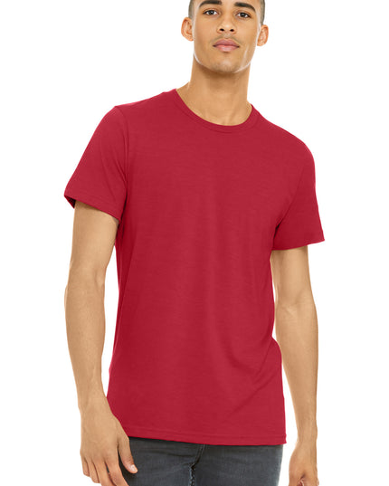 BELLA+CANVAS  Unisex Heather CVC Short Sleeve Tee. BC3001CVC - Solid Red Blend