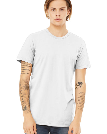 BELLA+CANVAS  Unisex Heather CVC Short Sleeve Tee. BC3001CVC - Solid White Blend