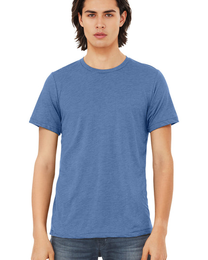 BELLA+CANVAS  Unisex Triblend Short Sleeve Tee. BC3413 - Blue Triblend