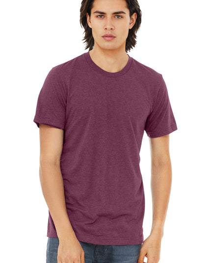 BELLA+CANVAS  Unisex Triblend Short Sleeve Tee. BC3413 - Maroon Triblend