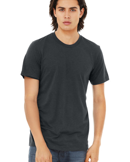 BELLA+CANVAS  Unisex Triblend Short Sleeve Tee. BC3413 - Solid Dark Grey Triblend