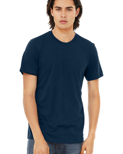 BELLA+CANVAS  Unisex Triblend Short Sleeve Tee. BC3413 - Solid Navy Triblend