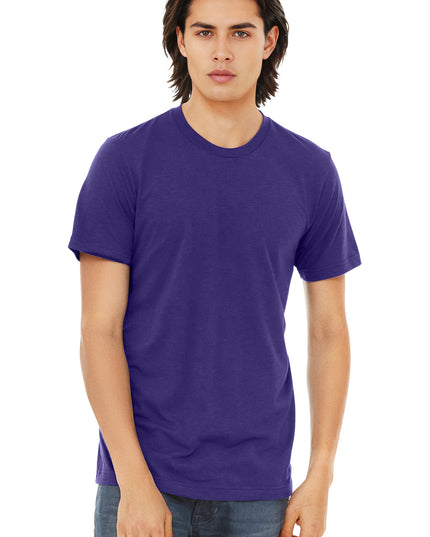 BELLA+CANVAS  Unisex Triblend Short Sleeve Tee. BC3413 - Solid Team Purple Triblend