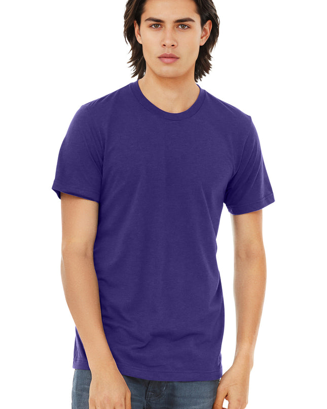 BELLA+CANVAS  Unisex Triblend Short Sleeve Tee. BC3413 - Solid Team Purple Triblend