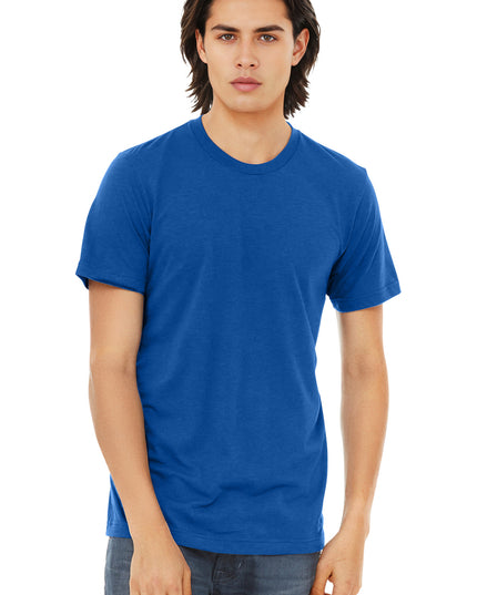 BELLA+CANVAS  Unisex Triblend Short Sleeve Tee. BC3413 - Solid True Royal Triblend