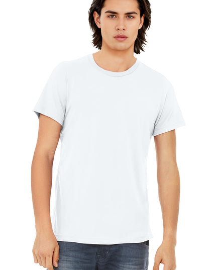 BELLA+CANVAS  Unisex Triblend Short Sleeve Tee. BC3413 - Solid White Triblend