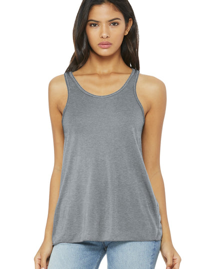 BELLA+CANVAS  Women's Flowy Racerback Tank. BC8800 - Athletic Heather