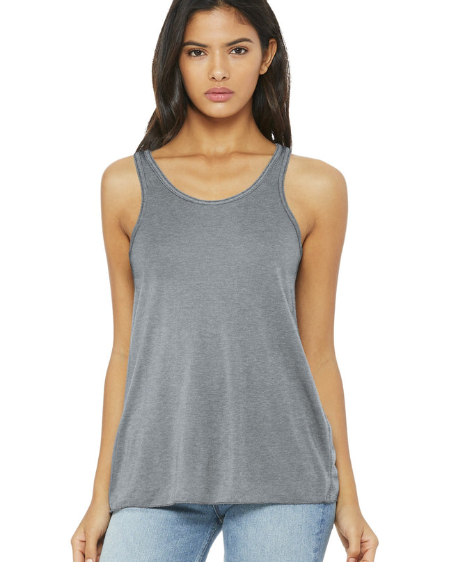 BELLA+CANVAS  Women's Flowy Racerback Tank. BC8800 - Athletic Heather