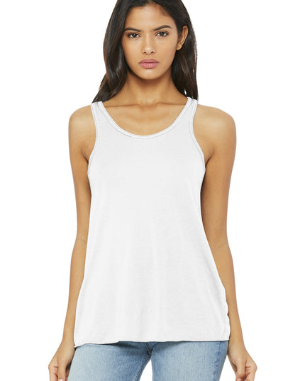 BELLA+CANVAS  Women's Flowy Racerback Tank. BC8800 - White