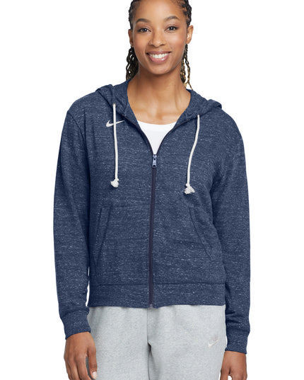 Nike Women's Gym Vintage Full-Zip Hoodie CN9402 - Team Navy