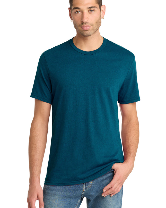 District Perfect Blend CVC Tee. DM108 - Deep Turquoise Fleck