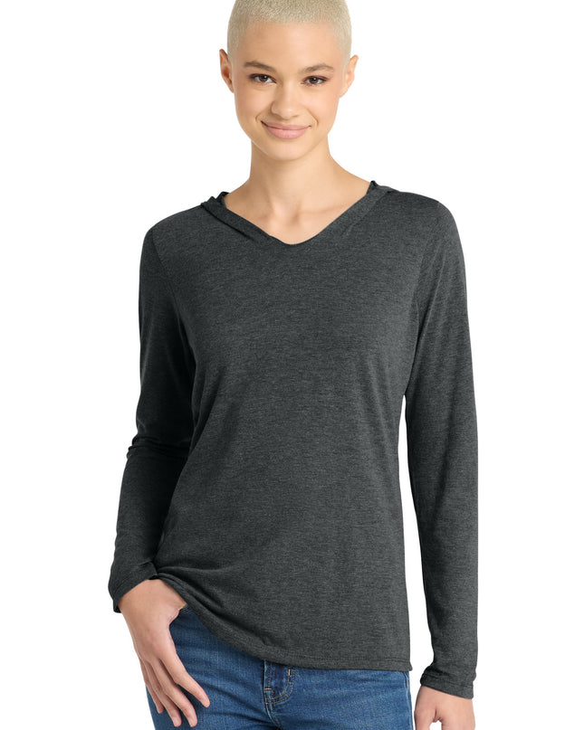 District Women's Perfect Tri Long Sleeve Hoodie. DM139L