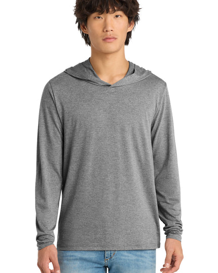 District Perfect Tri Long Sleeve Hoodie. DM139 - Grey Frost