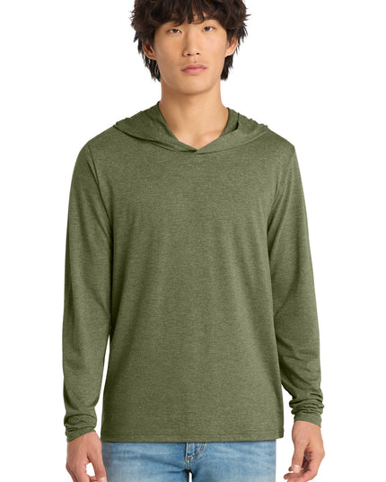 District Perfect Tri Long Sleeve Hoodie. DM139 - Military Green Frost