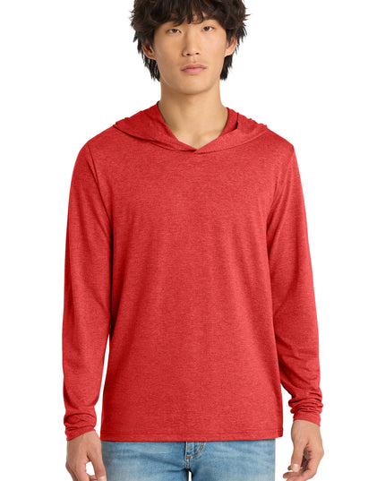 District Perfect Tri Long Sleeve Hoodie. DM139 - Red Frost
