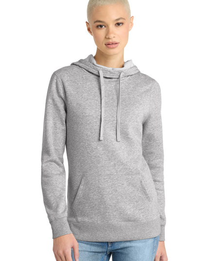 District  Women's Lightweight Fleece Hoodie. DM493 - Heathered Grey