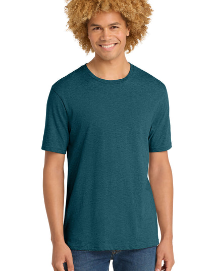 District Perfect Weight Tee. DT104 - Caribbean Blue Heather