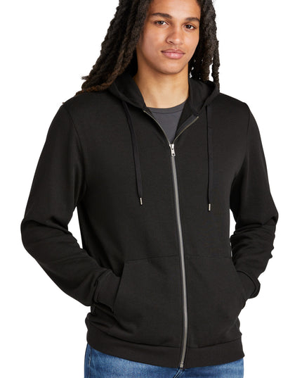 District Perfect Tri Fleece Full-Zip Hoodie DT1302 - Black