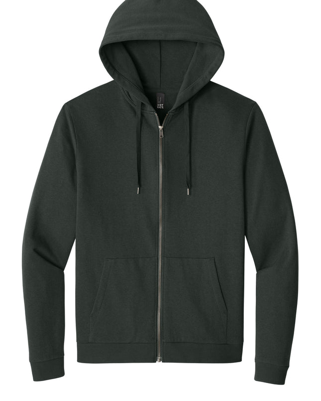 District Perfect Tri Fleece Full-Zip Hoodie DT1302 - Deepest Grey