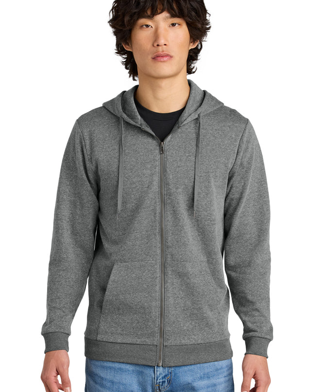 District Perfect Tri Fleece Full-Zip Hoodie DT1302 - Grey Frost