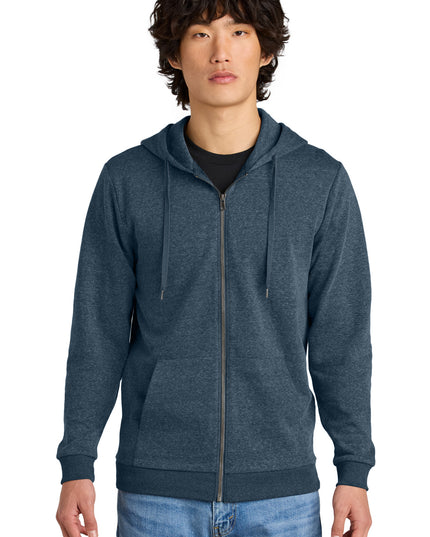 District Perfect Tri Fleece Full-Zip Hoodie DT1302 - Navy Frost